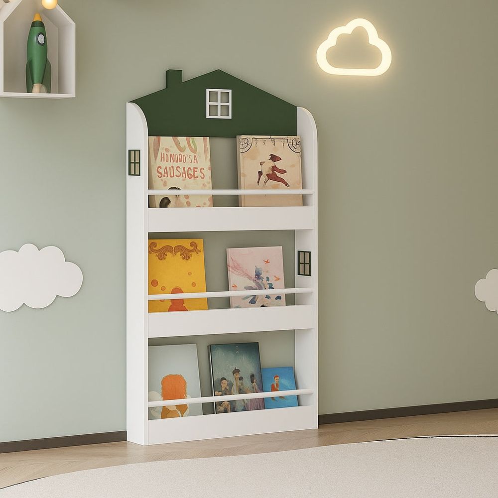 Kinder Home Dječija drvena polica, Bijela slika 6
