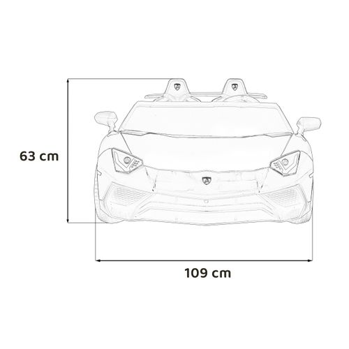 Licencirani auto na akumulator Lamborghini Aventador SV STRONG - dvosjed - sivi slika 3