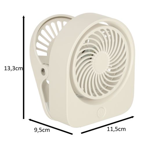 Mini ventilator s kopčom bijeli  slika 4