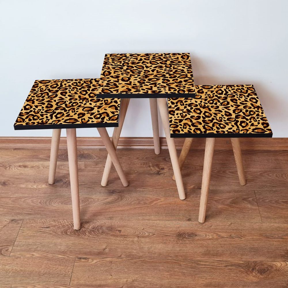 Nesting stolovi 3Shp151 - Set od 3 komada - boje: bež, kamel, smeđa slika 1