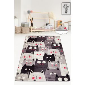 Cats Gray Djt Multicolor Carpet (200 x 290)