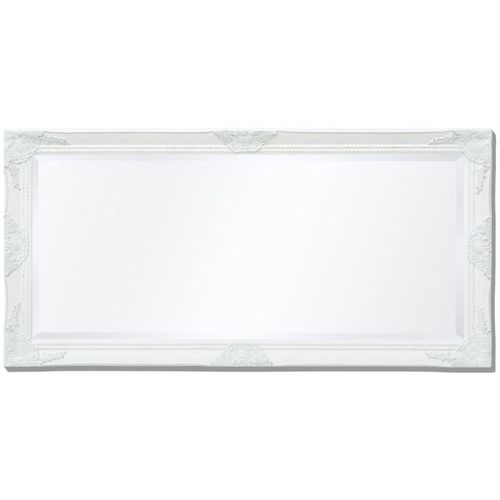 Zidno Ogledalo Barokni stil 120x60 cm Bijela boja slika 6