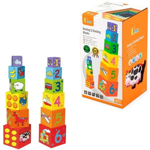 Viga Nesting & Stacking Blocks - Drvene kocke Toranj slika 1