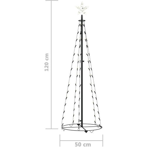 Stožasto božićno drvce sa 70 toplo bijelih LED žarulja 50x120cm slika 12