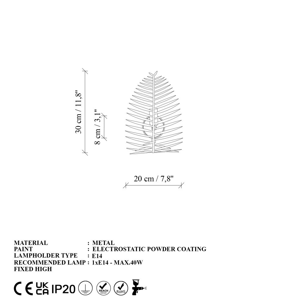Zidna Lampa Leaf - 15323, boje: Bijela slika 6