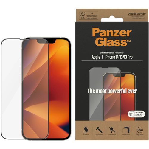 Panzerglass zaštitno staklo iPhone 14/13/13 Pro ultra wide fit, antibacterial slika 1