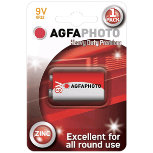 Agfa Zinc baterije, 6F22, 9 V, blister 1 kom. - 9V B1