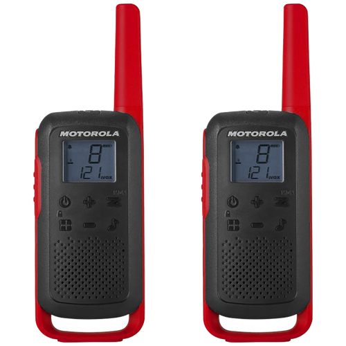 Motorola Walkie Talkie, domet 8 km, 16 kanala, crvena - TLKR T62 RD slika 1