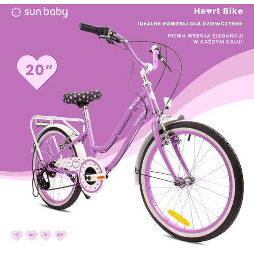 Dječji bicikl Heart 20" - 6 Shimano brzina - ljubičasti slika 4