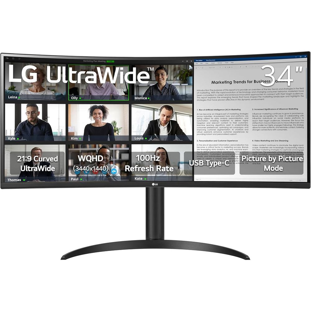 LG UltraWide zakrivljeni VA monitor 34" slika 3