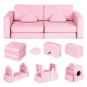 Ecotoys DIY modularna fotelja sa 10 jastuka - pink