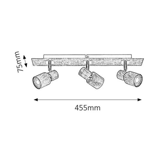 Rabalux Merkur spot GU10 3x50W sivi Spot rasveta slika 4