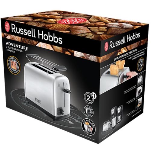 Russel Hobbs 24080-56 Adventure Toster, Tehnologija Perfect Toast za ravnomerno tostiranje, Rešetka za podgrevanje peciva slika 3