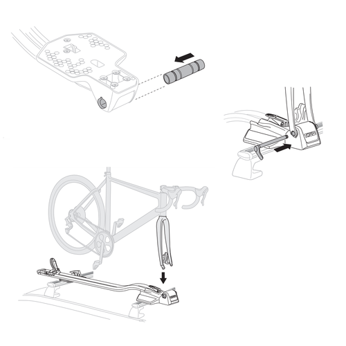 Thule FastRide &amp; TopRide Thru-Axle Adapter 568-1 za bicikle s thru osovinom 20x110 mm slika 2