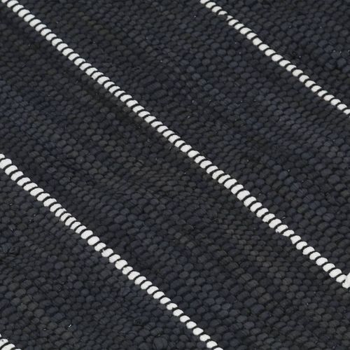 Ručno tkani tepih Chindi od pamuka 160 x 230 cm antracit slika 22