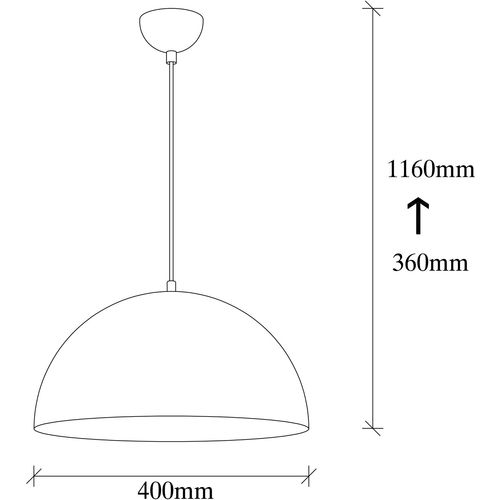 Opviq Vislica SILVANO zlatno- crna, metal, promjer 40 cm, visina 116 cm, visina sjenila 40 cm, podesvia visiana, duljina kabla 90 cm, E27 40 W, Sivani - MR - 722 slika 5