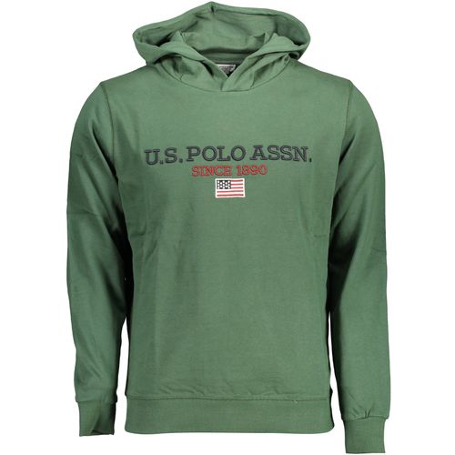 US POLO SWEATSHIRT WITHOUT ZIP GREEN MAN slika 1