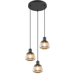 Trio Lightning luster TARIFA 3, boja crna-mat