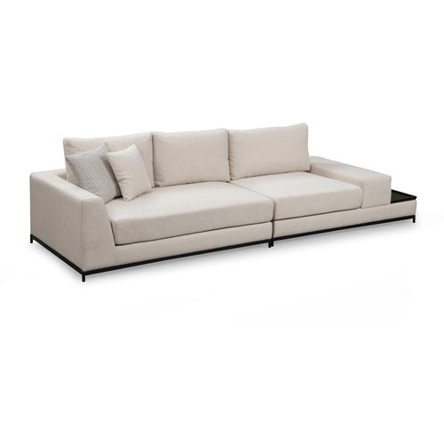 Atelier Del Sofa Četverosjed, LINE s integriranim stolićem, bež, Line With Side Table - Beige slika 10