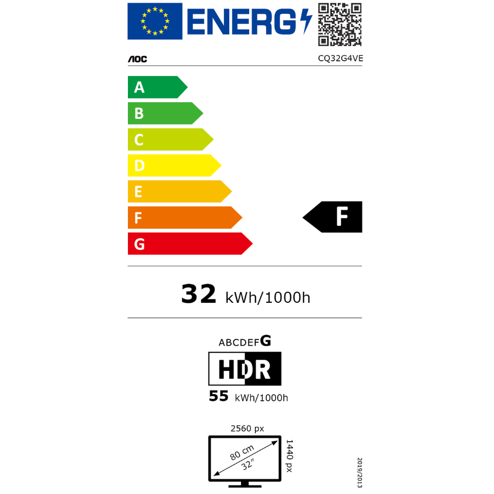 AOC CQ32G4VE, 31,5" QHD, HDMIx2, DP, 180Hz, HAS CQ32G4VE slika 3