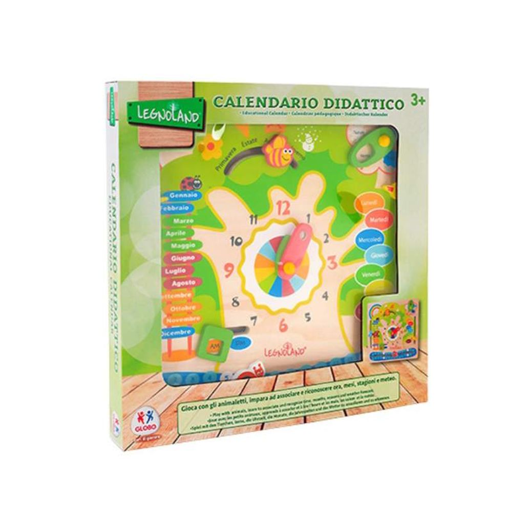 GLOBO Drvena tabla Calendario Didattico - Kalendar i sat slika 2