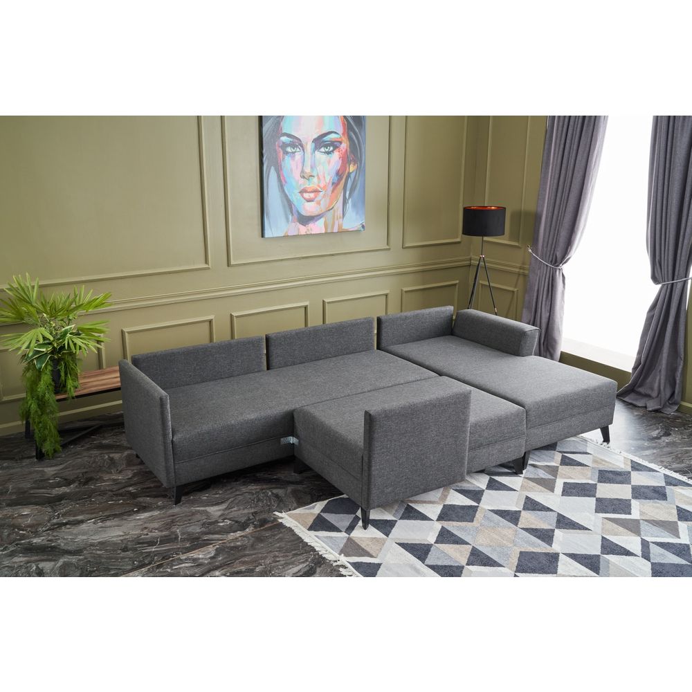 Eris - Ugao Sofa na Razvlačenje u Antracit Boji slika 6