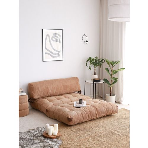 Fold Kadife 2 - Camel Camel 2-Seat Sofa-Bed slika 2