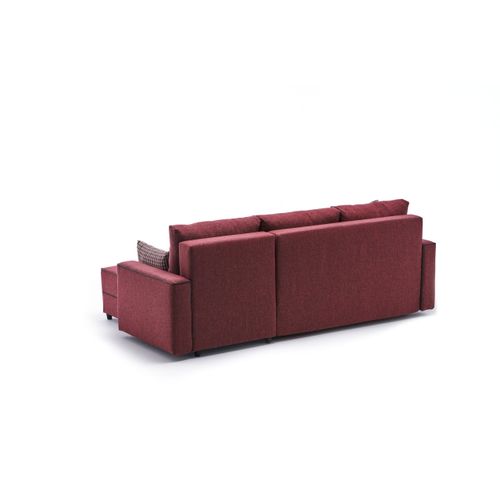 Atelier Del Sofa Kutna garnitura na razvlačenje, Bordo crvena, Ece Right - Claret Red slika 8