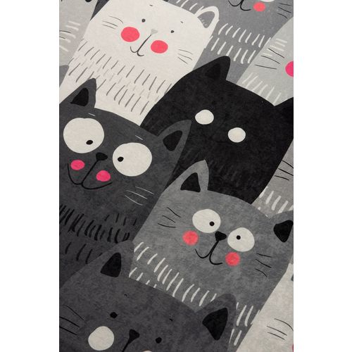 Cats - Grey Multicolor Carpet (100 x 160) slika 5