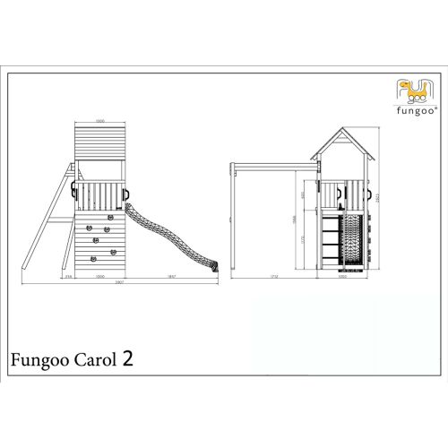 Fungoo Set Carol 2 siva - drveno dečije igralište slika 3