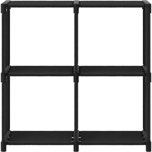 Police za izlaganje s 4 kocke od tkanine 69 x 30 x 72,5 cm crne slika 5