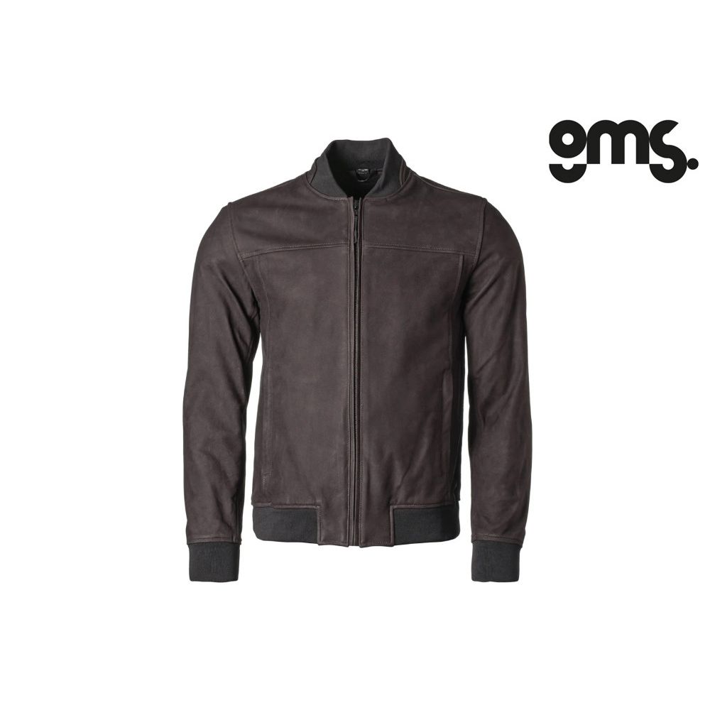 Kožna jakna za motor GMS Castillo - Smeđa vel.4XL slika 1