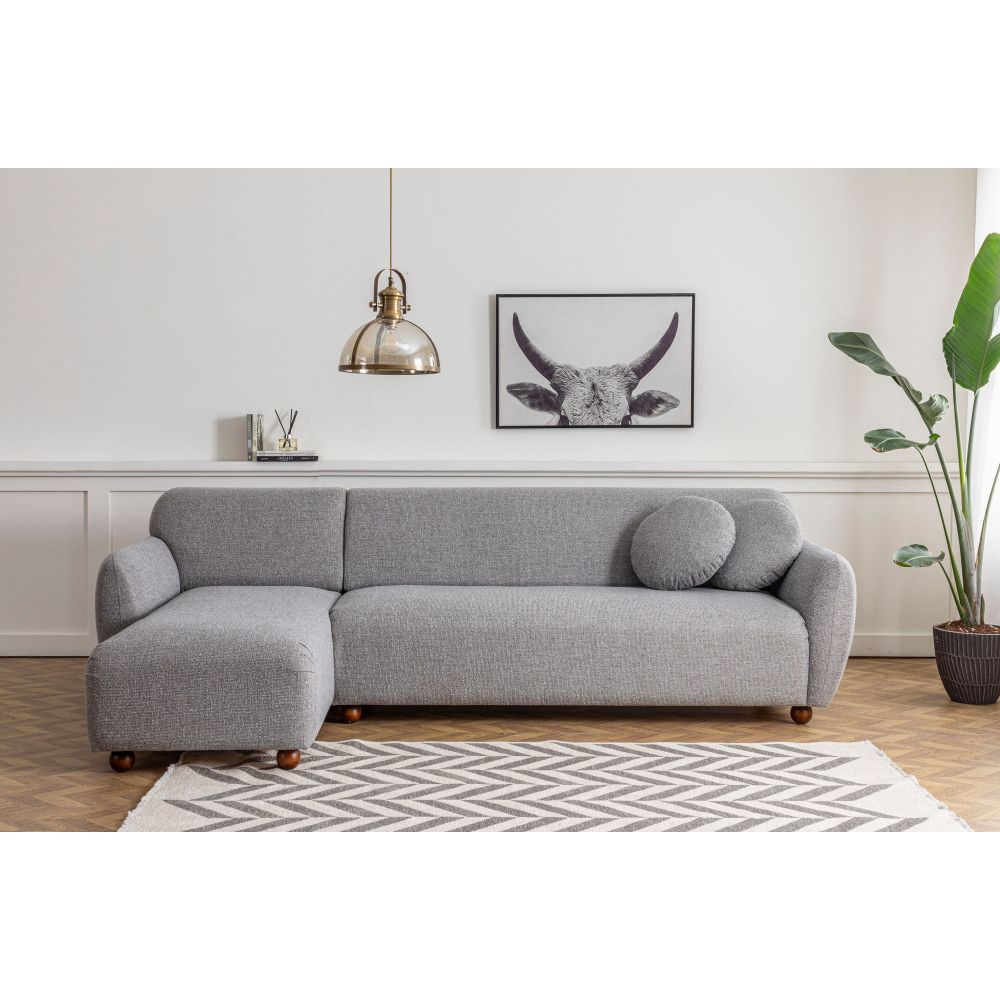Eddy Corner (CHL-3R) - Svijetlosiva Ugaona Sofa slika 1