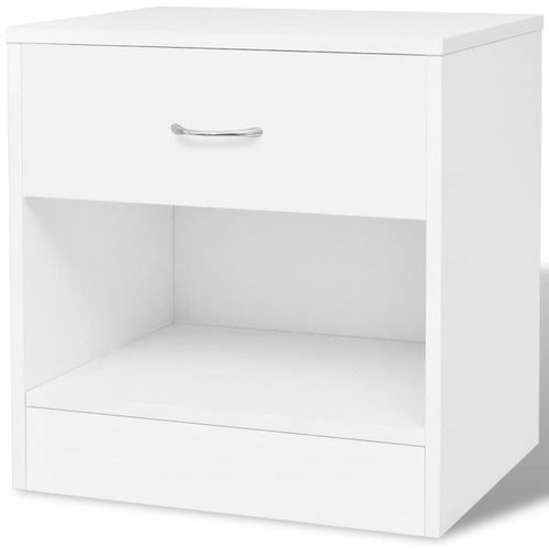 242547 Nightstand 2 pcs with Drawer White slika 11