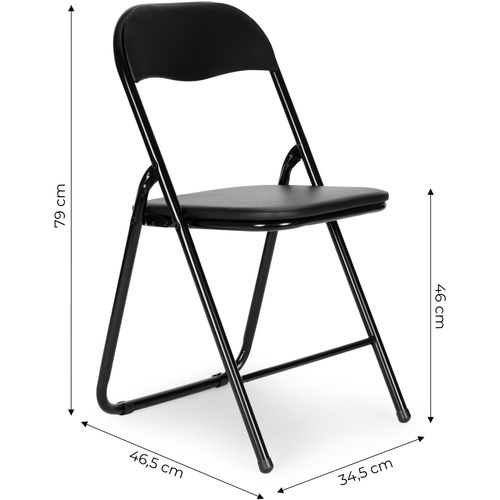 Modernhome set od 6 skopivih stolica - crna eko koža slika 7