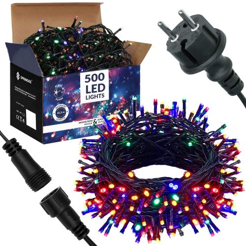 Springos set lampica za bor, flash, 500 LED, višebojna slika 3