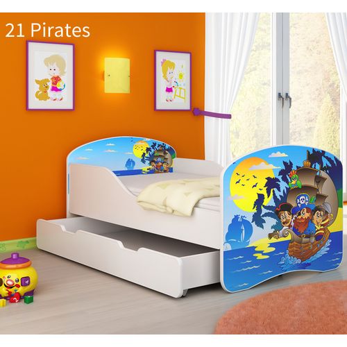 Dječji krevet ACMA s motivom + ladica 180x80 cm 21-pirates slika 1