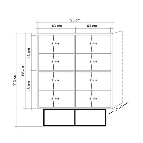 Hanah Home Quantum Solo Atlantic PineBlack Višenamenski orman slika 7