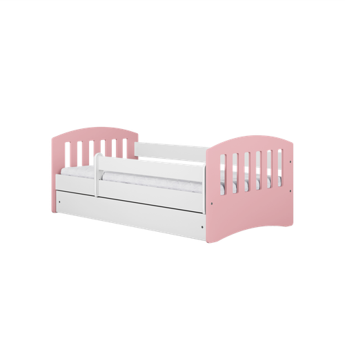 Drveni dječji krevet Classic s ladicom - svijetlo rozi - 180*80cm slika 4