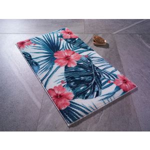 Kupatilski tepih Hibiscus - Koralna boja (80 x 140 cm)