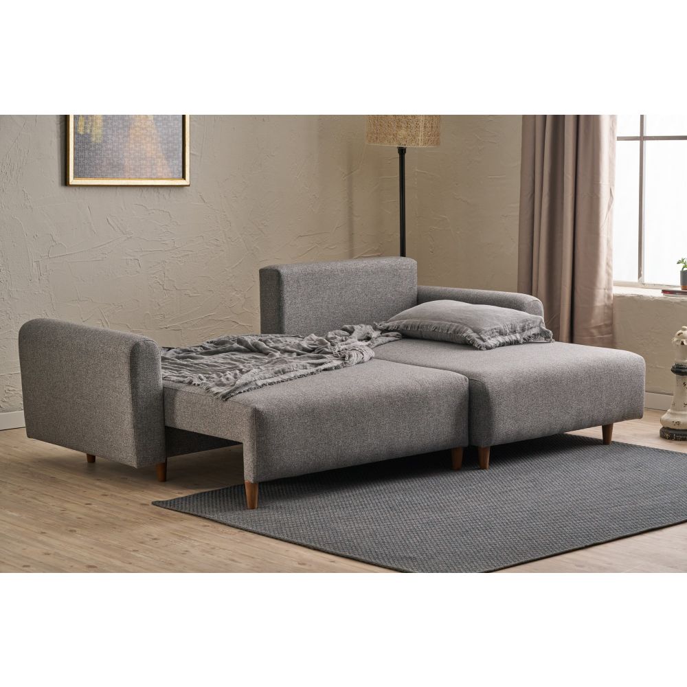 Mane Right - Sivi Ugaoni Sofa-Krevet slika 6
