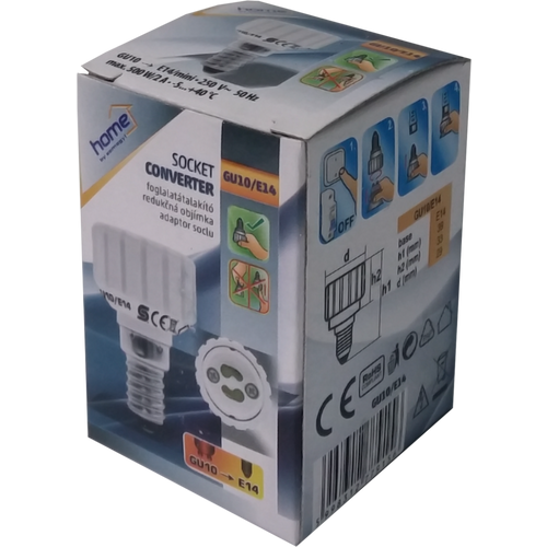 home Adapter za sijalično grlo E14 na GU10 - GU10/E14 slika 2