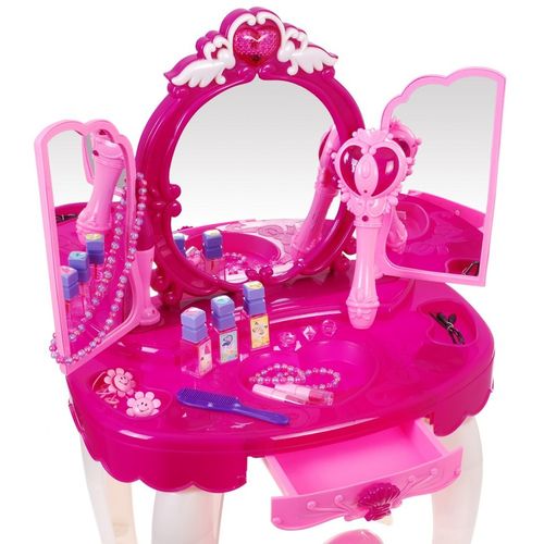 Dječji rozi toaletni stolić za princeze slika 2
