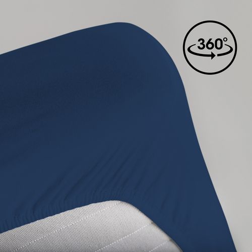 Elastični čaršav Vitapur Lyon - plavi 140x200 cm slika 5