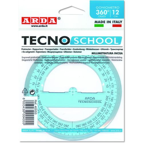 ARDA kutomjer  tecnoschool 12cm/360° blister 405ss slika 1