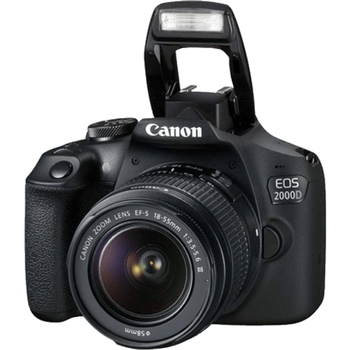CANON EOS 2000D (Crna) + 18-55mm 3.5-5.6 III slika 1