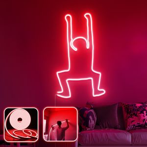 Opviq Dekorativna zidna led rasvjeta Happiness - XL - Red