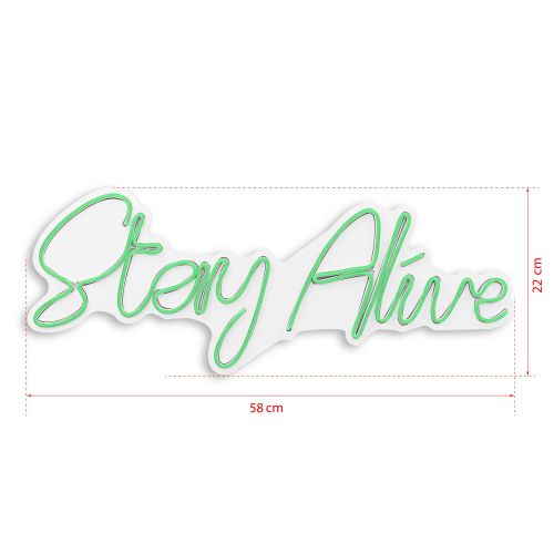 Wallity Zidna LED dekoracija, Stay Alive - Green slika 8