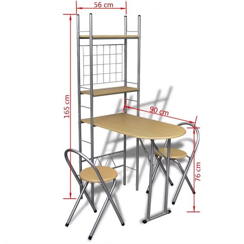 Sklopivi Barski Set s 2 Stolice slika 24