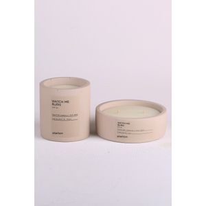 Candle set (2 pieces) Watch Me Burn, colour: beige